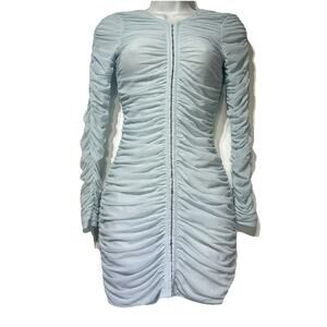 urban outfitters lioness blue Ruched Hook Eye Front dress size XS